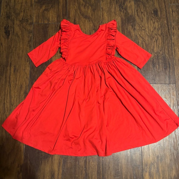 Mila & Rose Other - Mila & Rose Girl’s Red Dress with Ruffles 3/4 Sleeves Size 7/8
